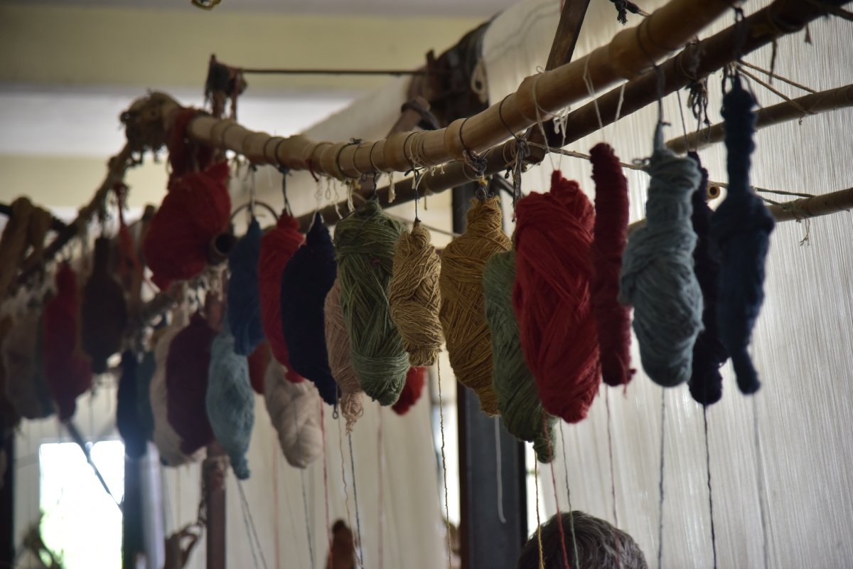 Spinning and preparing the wool fiber